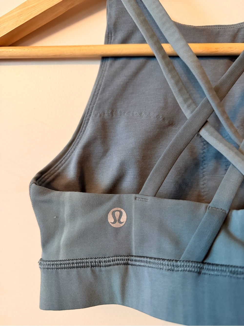 lululemon Energy High-Neck Longline Bra Grey Sage Size 4 - Picture 4 of 6